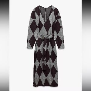 🆕 ZARA Belted MIDI Dress